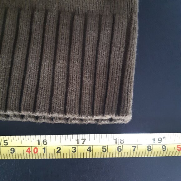 H&M L.O.G.G. SZ L Olive Green Cotton Mock Neck 1/4 Zip Men's Sweater - Picture 12 of 14